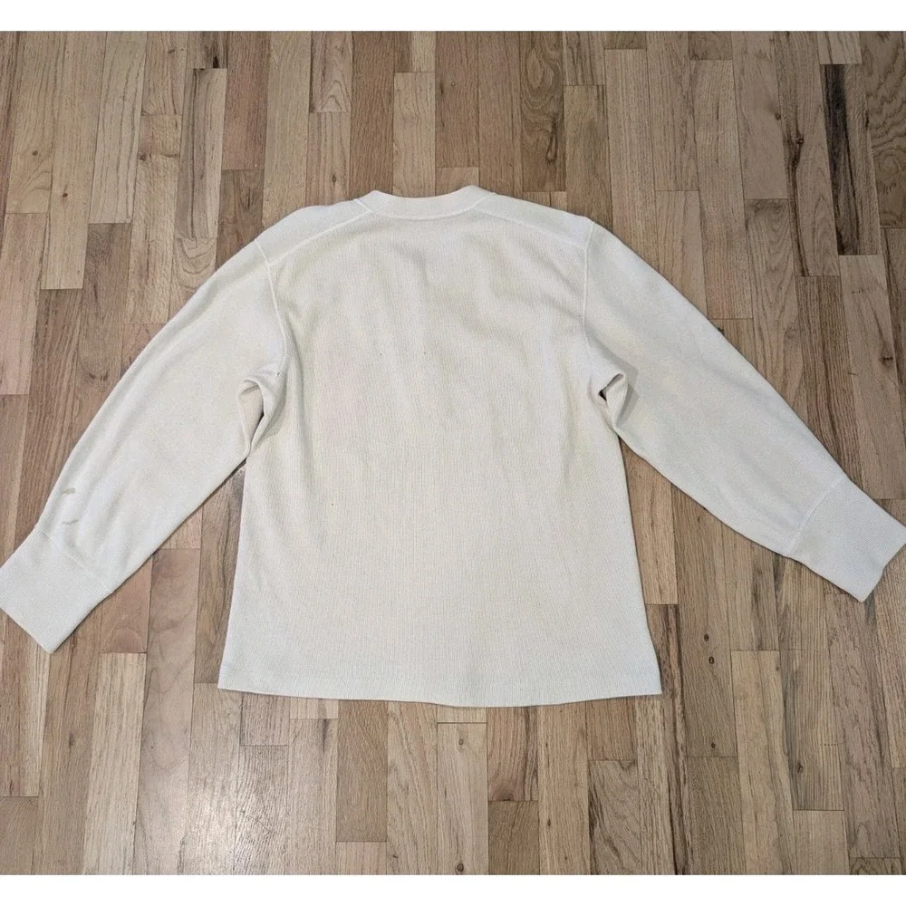 Vintage 50s Military Henley Shirt M Wool Thermal Winter Workwear Uniform USA